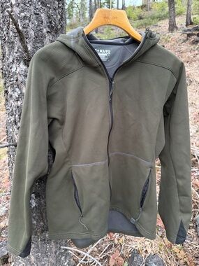 KUIU Olive Green Lightweight Hooded Zip Jacket Fleece hoodie zip up  men’s L